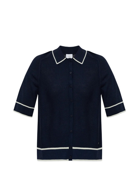  Bogner Peaches Contrast-collar Cardigan - Blue 
