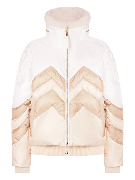  Bogner Valea Chevron-pattern Quilted Ski Jacket - White 