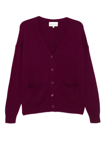  Bompard Button-fastening Patch-pocket Cardigan - Purple 