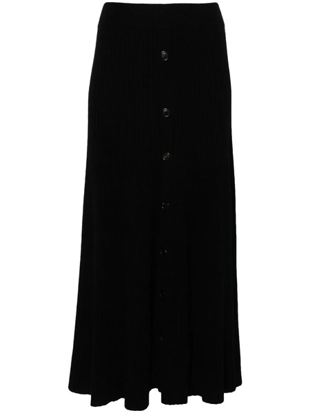  Bompard Buttoned Maxi Skirt - Black 