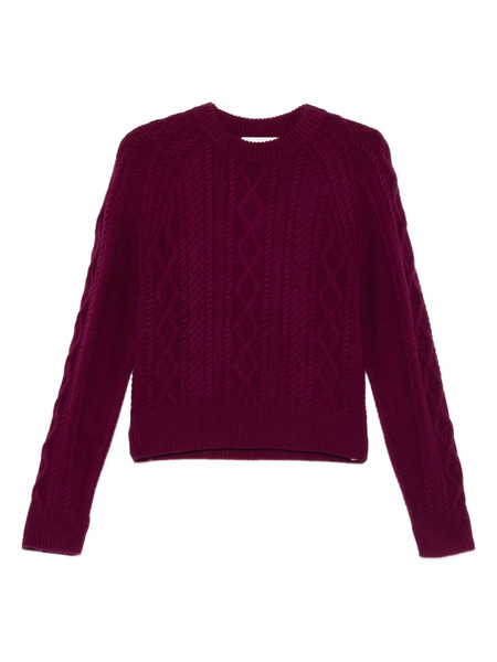  Bompard Cable-knit Crew-neck Sweater - Red 