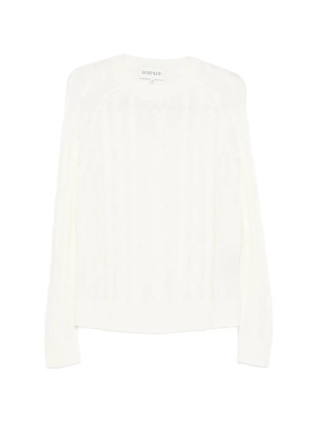  Bompard Cable-knit Round-neck Sweater - Neutrals 