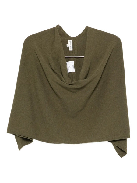  Bompard Cowl-neck Cashmere Poncho - Green 
