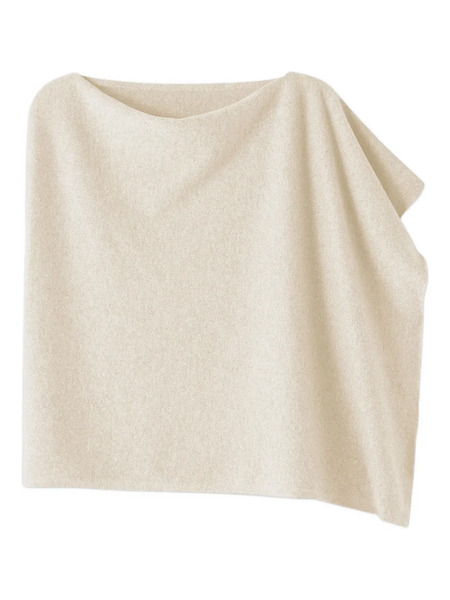  Bompard Cowl-neck Cashmere Poncho - Neutrals 
