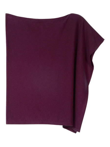  Bompard Cowl-short Poncho - Purple 