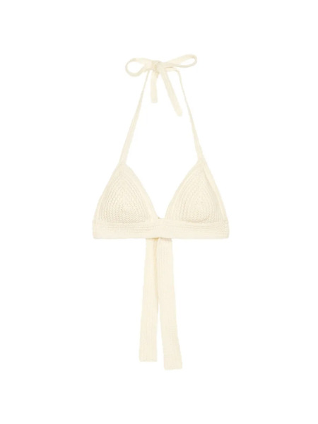  Bompard Crochet V-neck Bikini Top - Neutrals 