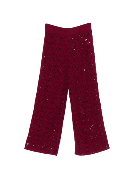  Bompard Crocheted Elasticated-waist Trousers - Red 