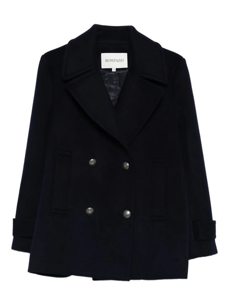  Bompard Double-breasted Notched-lapel Coat - Blue 