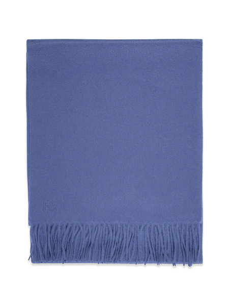  Bompard Eb Fringed Monogram Scarf - Blue 