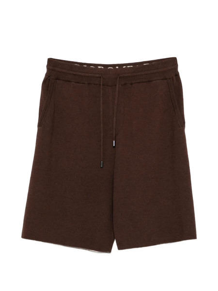  Bompard Elasticated Knit Shorts - Brown 