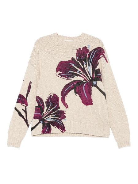  Bompard Floral Crew-neck Sweater - Neutrals 