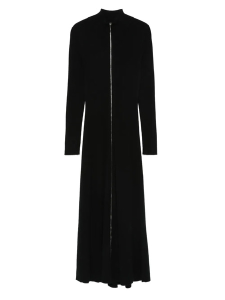  Bompard High-neck Zip-front Midi Dress - Black 