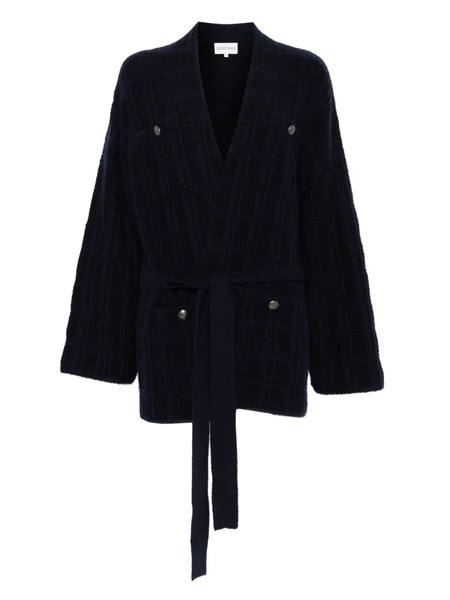  Bompard Jacquard Belted Jacket - Blue 