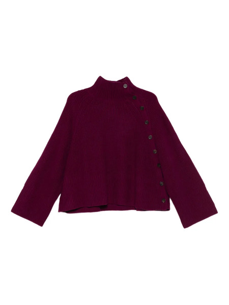  Bompard Long-sleeves Buttoned Sweater - Purple 