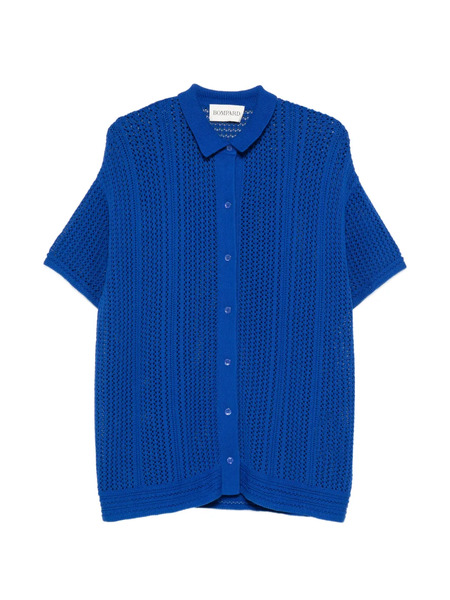  Bompard Open-work Buttoned Shirt - Blue 