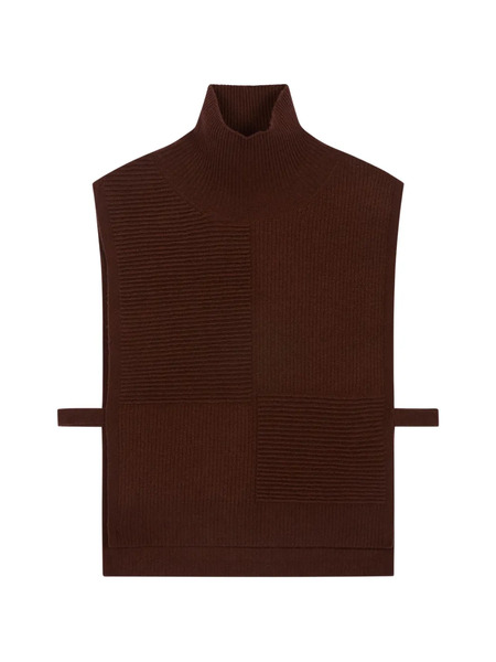  Bompard Ottoman Side Ties Knitted Top - Brown 