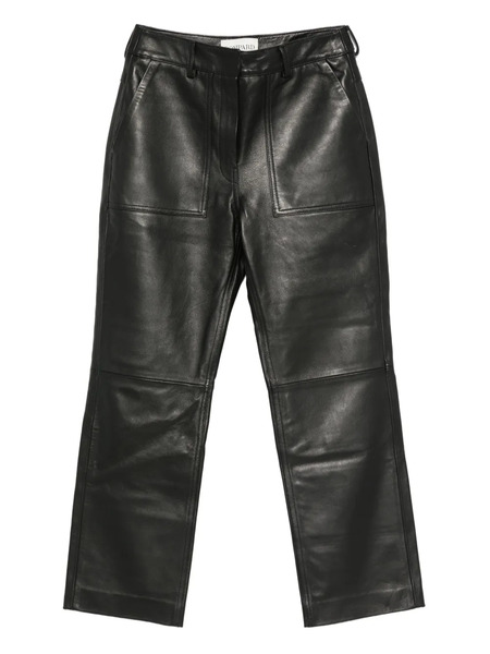  Bompard Patch-pocket Leather Trousers - Black 
