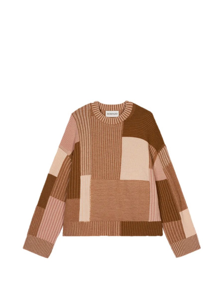  Bompard Patchwork Ribbed Sweater - Neutrals 