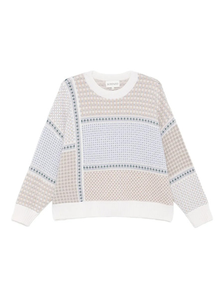  Bompard Patchwork Round-neck Sweater - Neutrals 