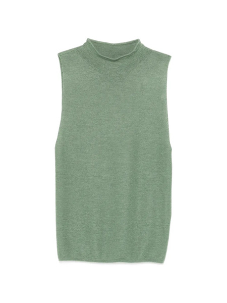  Bompard Plain Knit Top - Green 