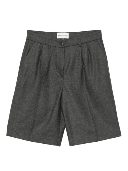  Bompard Pleated Side-pockets Shorts - Grey 