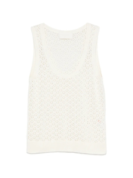  Bompard Pointelle Sleeveless Tank Top - Neutrals 