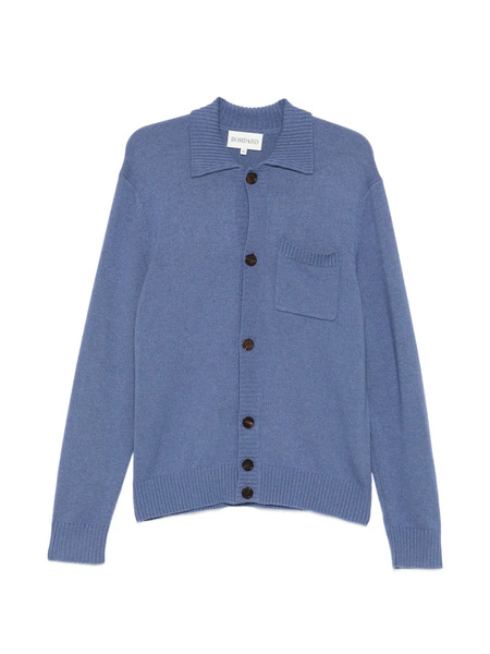  Bompard Ribbed Button-fastening Cardigan - Blue 