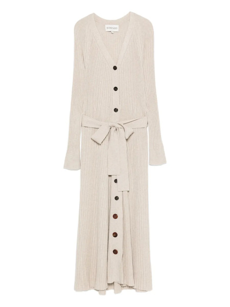  Bompard Ribbed Buttoned Maxi Dress - Neutrals 