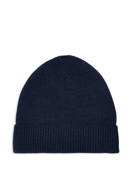  Bompard Ribbed Classic Beanie Hat - Blue 