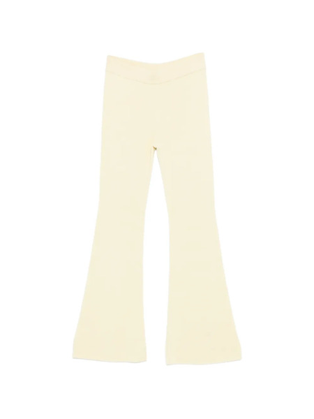  Bompard Ribbed Flared Trousers - Yellow 