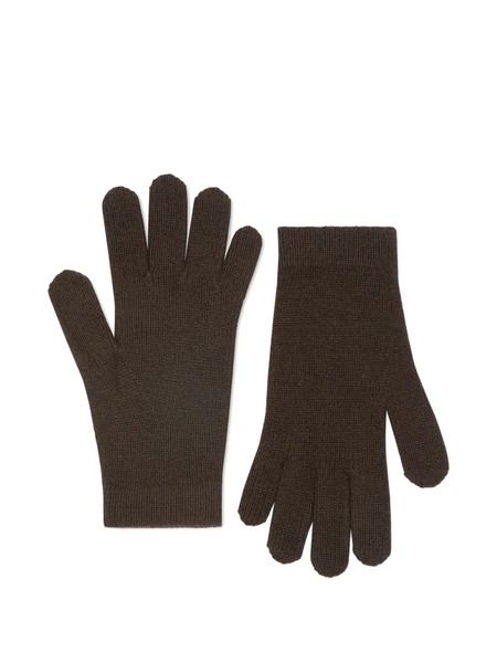  Bompard Ribbed Gloves - Brown 
