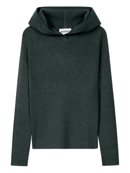  Bompard Ribbed Hooded Pullover - Grey 