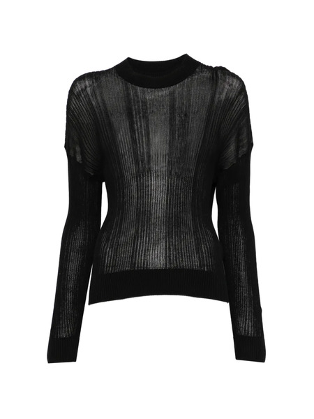  Bompard Ribbed Round-neck Sweater - Black 
