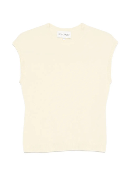  Bompard Ribbed Short-sleeved Sweater - Yellow 