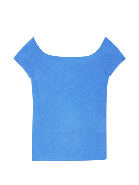  Bompard Ribbed Top - Blue 
