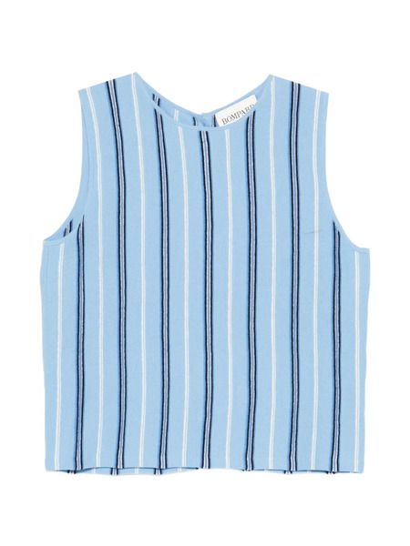  Bompard Striped Sleeveless Top - Blue 