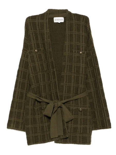  Bompard Textured Belted Cardigan - Green 