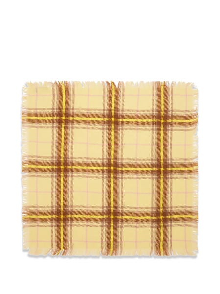  Bompard Twill Fringed Scarf - Yellow 
