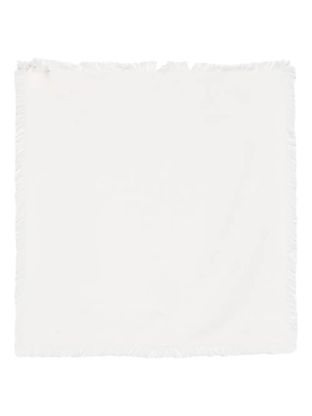  Bompard Twill Square Scarf - White 