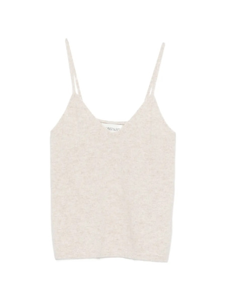  Bompard V-neck Strap Top - Neutrals 