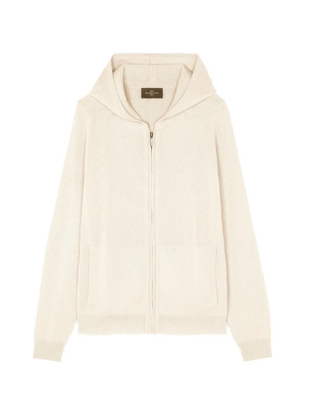  Bompard Zip-up Knitted Hoodie - Neutrals 