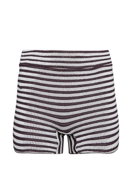  Bond-eye Dom Striped Shorts - Brown 
