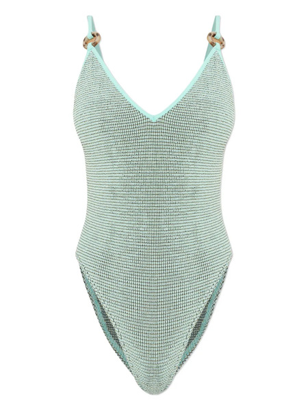  Bond-eye Ring Strap Swimsuit - Green 