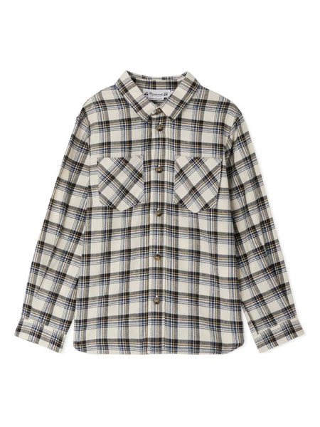  Bonpoint Altman Checked Organic-cotton Shirt - Neutrals 