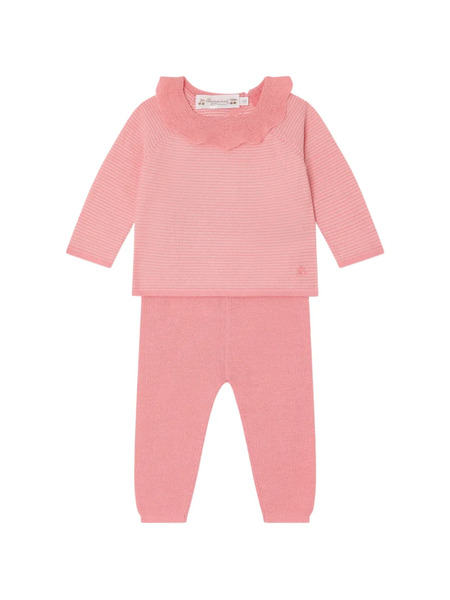  Bonpoint Anisa Ruffled Trousers Set - Pink 