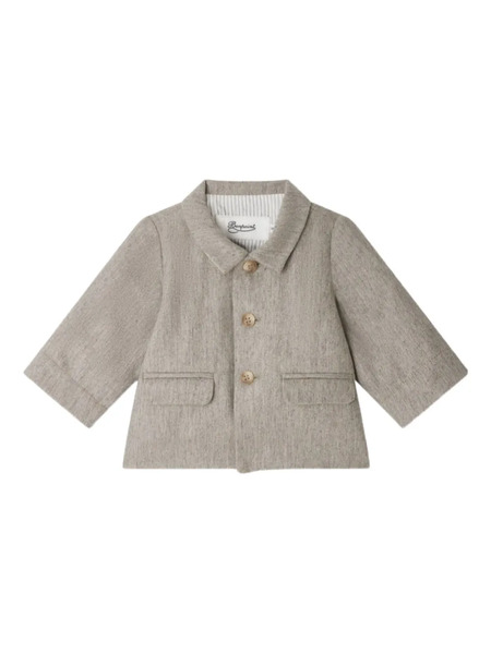  Bonpoint Button-fastening Jacket - Grey 