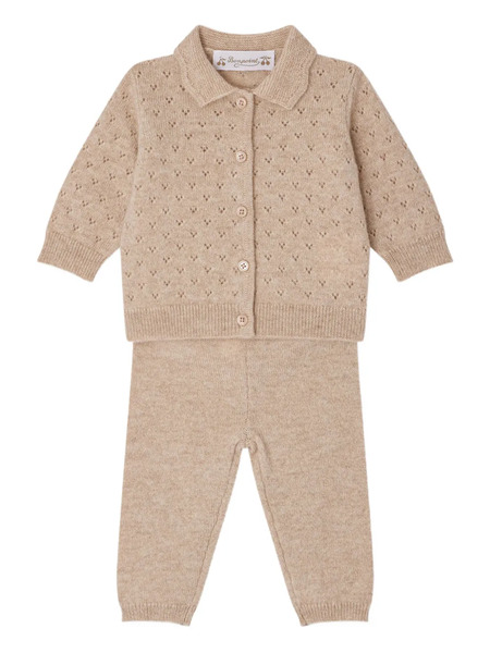  Bonpoint Button-fastening Knitted Two-piece Set - Neutrals 