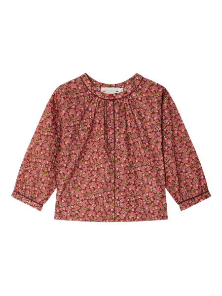  Bonpoint Button Floral Blouse - Red 