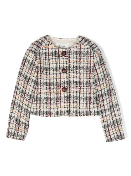  Bonpoint Button-up Tweed Jacket - Neutrals 