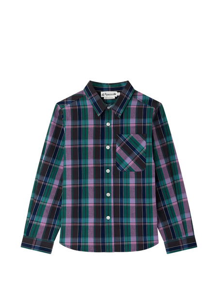  Bonpoint Check-pattern Shirt - Green 